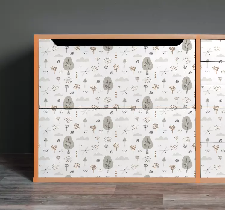 Etichete animale cu model de copaci jucăuși - TenStickers