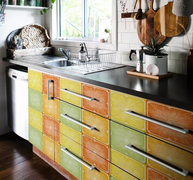 Etichete animale cu modele de felii de citrice - TenStickers