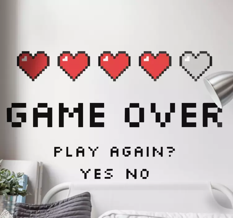 Etichete animale monitor de inimă pixel - TenStickers