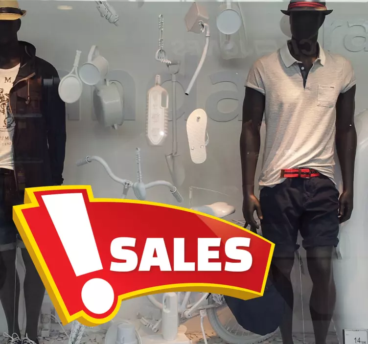 Exclamation point sale sticker - TenStickers