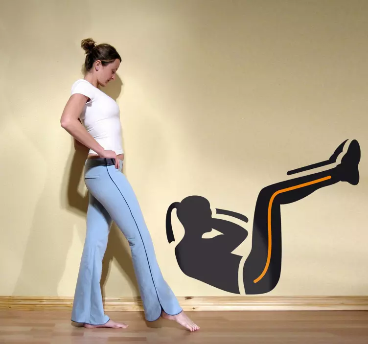 Exercitii abdominale sport decal - TenStickers