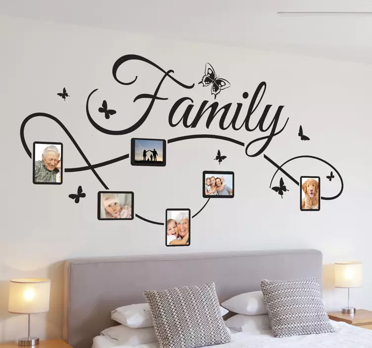 Familie autocolant de perete cadru de familie - TenStickers