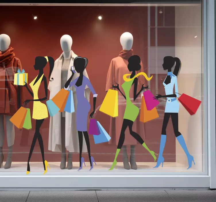 Fete autocolant de perete la cumpărături - TenStickers