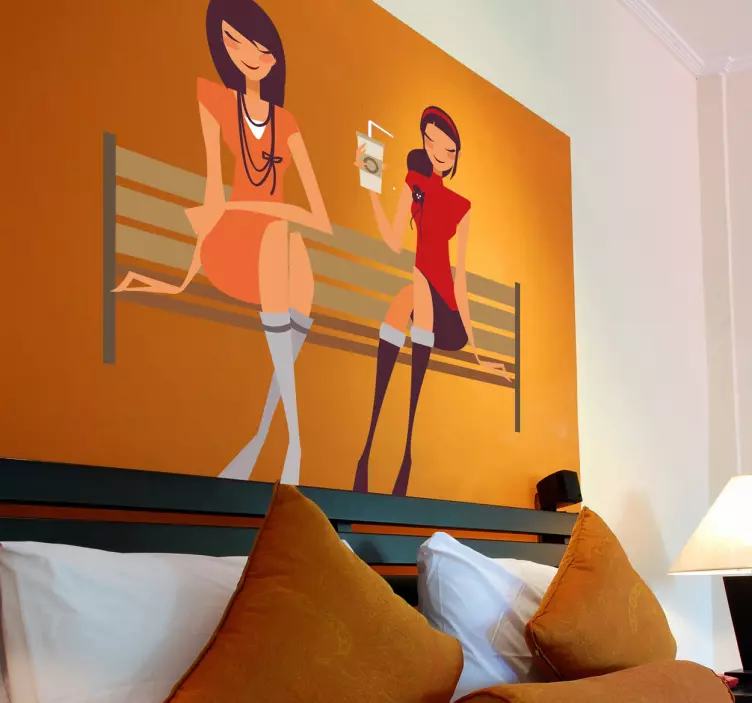 Fete care stau autocolant decorativ - TenStickers