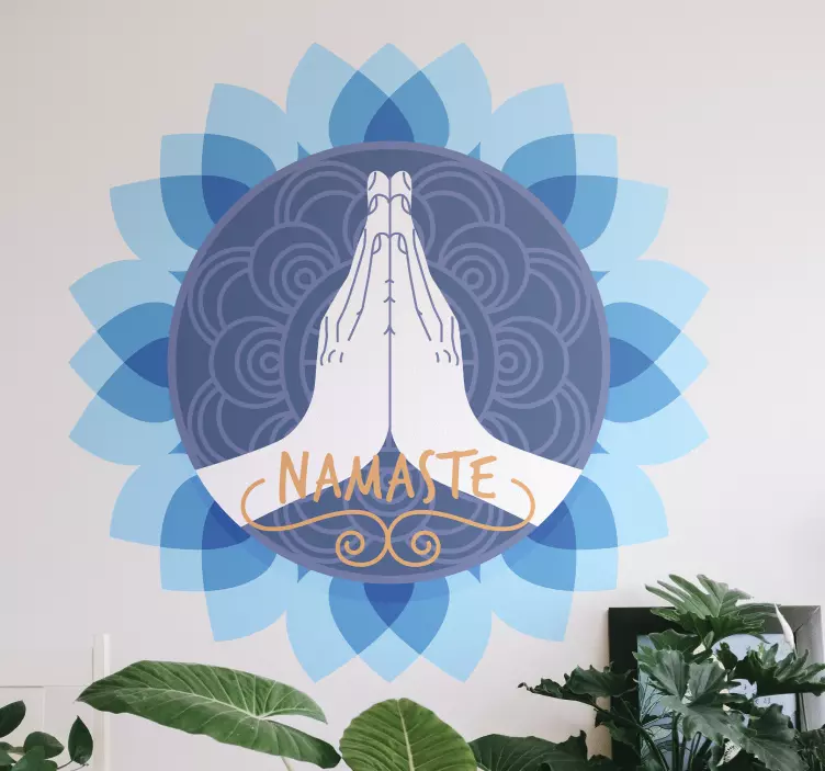 Flori de lotus namaste propoziție flori autocolant - TenStickers