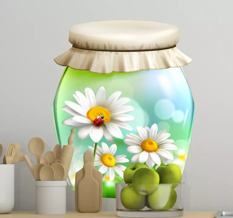 Autocolant de perete floare margaretă glas floare - TenStickers