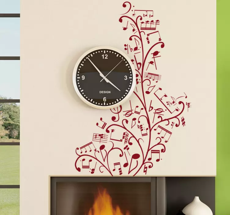 Floral note de perete autocolant - TenStickers