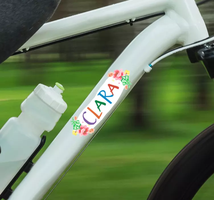 Flori nume autocolant pentru biciclete - TenStickers