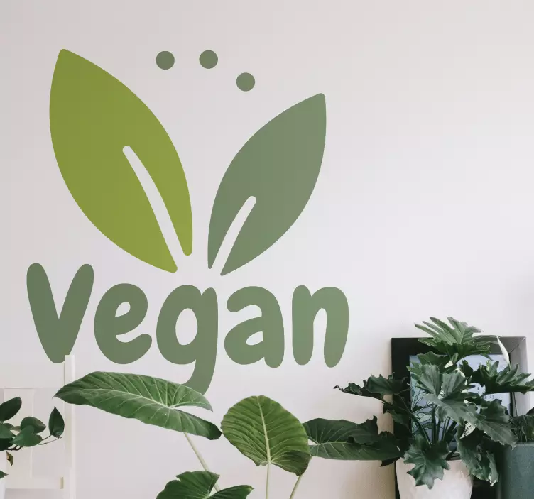 Flori și plante autocolante concept vegan verde - TenStickers