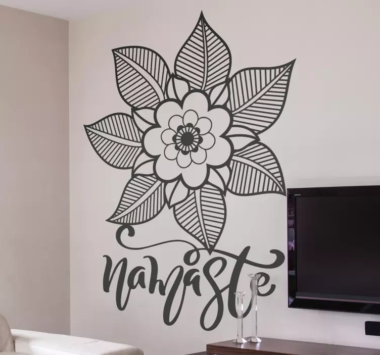Flori și plante autocolante design floral namaste - TenStickers