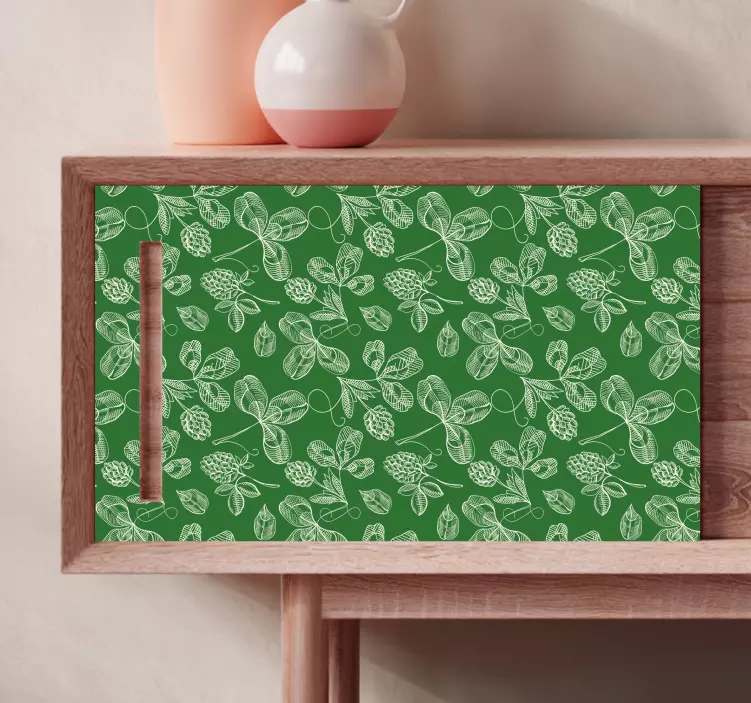 Flori și plante autocolante motiv verde cu frunziș - TenStickers