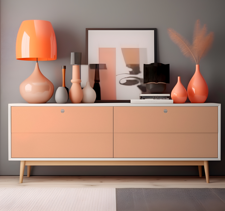 Foi de vinil de culoare neagră puf de piersici - TenStickers