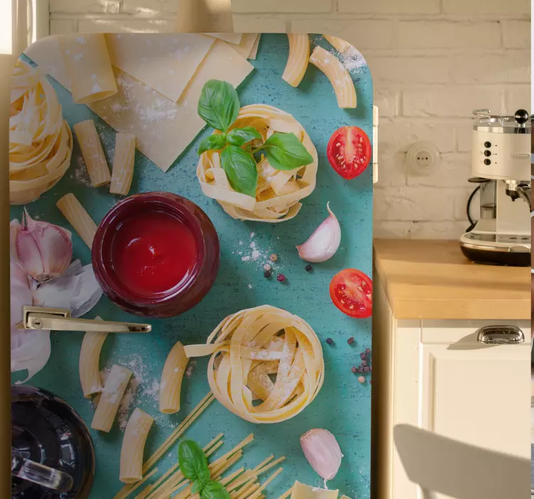 Autocolant de frigider cu mâncare italiană - TenStickers