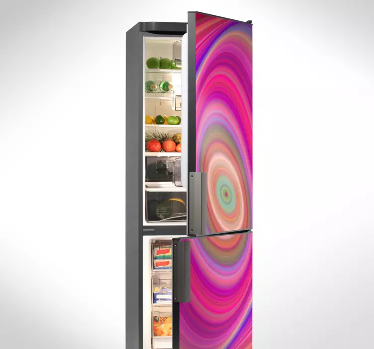 Autocolant de frigider psihodelic - TenStickers