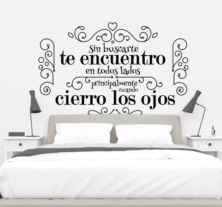 Frază de dragoste pentru dormitor amor decal - TenStickers