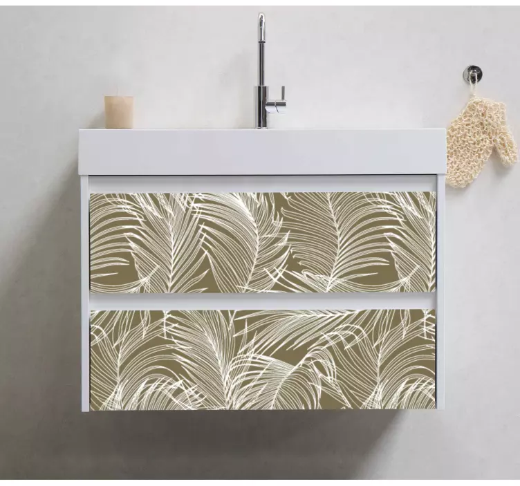 Frunze maro cu autocolant contur mobilier - TenStickers