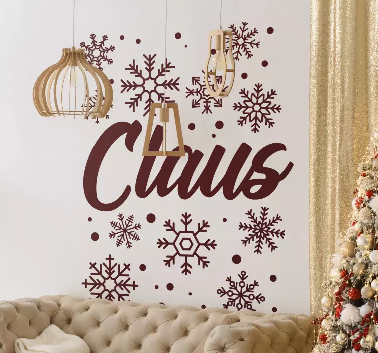 Autocolant de crăciun fulgi de zăpadă - TenStickers