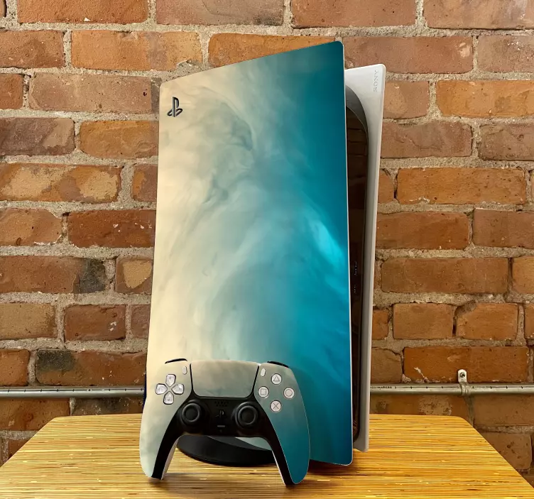 Fundal albastru mare autocolant ps5 abstract - TenStickers