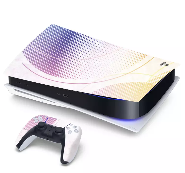 Fundal circular cu buline ps5 autocolant - TenStickers