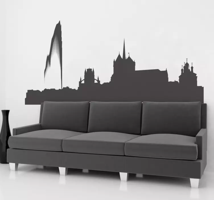 Autocolant de silueta orizontului geneva - TenStickers