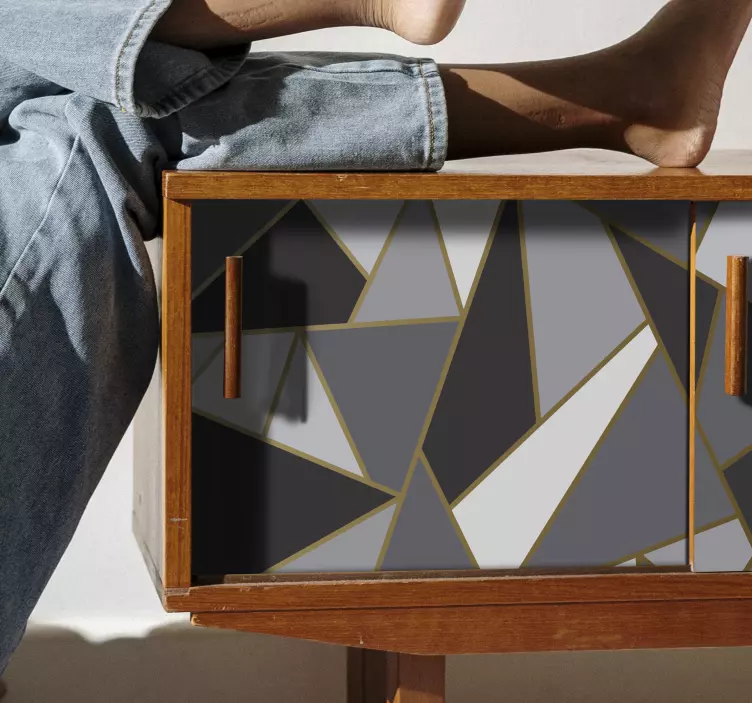 Autocolant de mobilier triunghi geometric - TenStickers