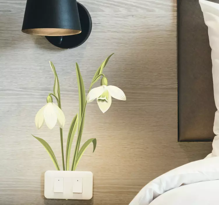 Autocolant de perete floare ghiocel - TenStickers