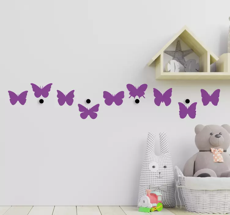 Sticla cu fluture autocolant cu umeras pentru haine - TenStickers