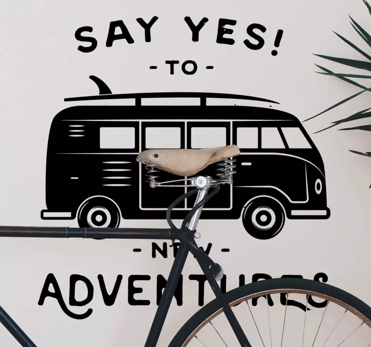 Autocolant de vinil hippie van auto - TenStickers