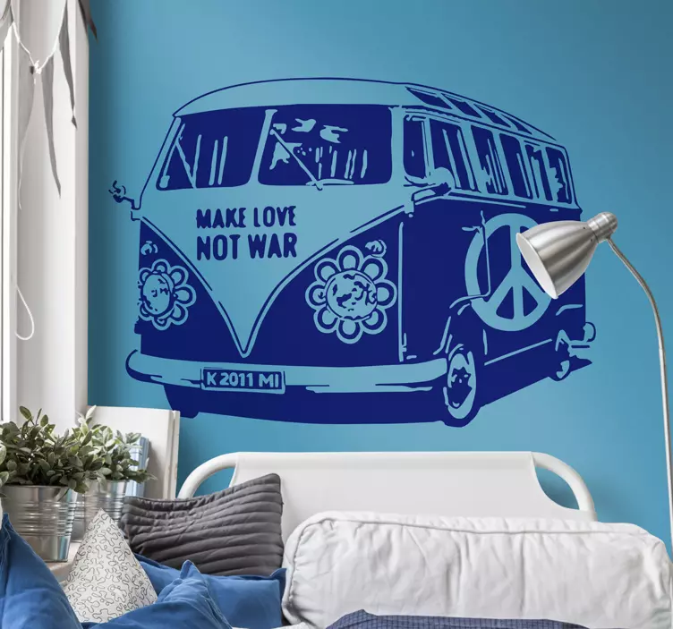 Hippie van decal decorativ - TenStickers
