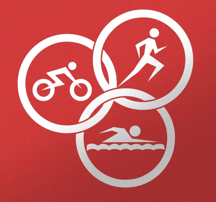 Icoane triatlon autocolant sport - TenStickers