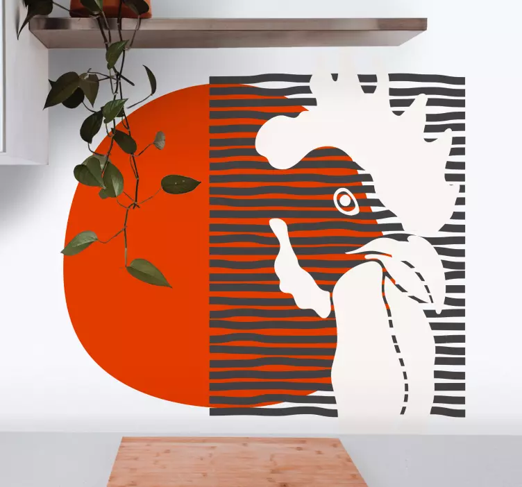 Ilustrație de cap de cocoș pe decalcomania animalelor întunecate - TenStickers