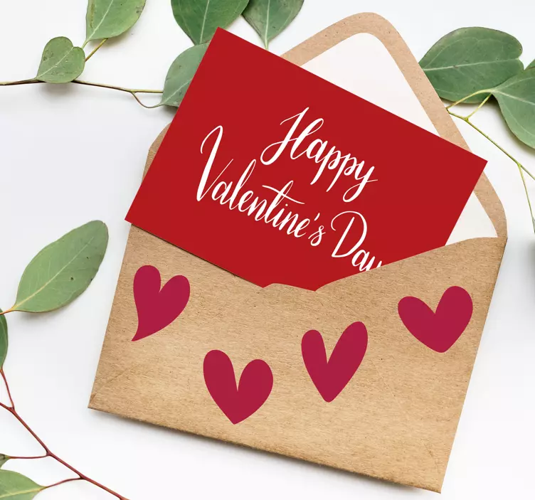 Inimioare roșii de îndrăgostiți autocolant - TenStickers