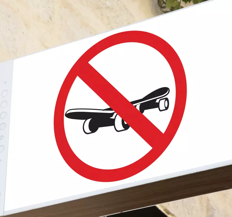 Interzis să patineze semn de vinil - TenStickers