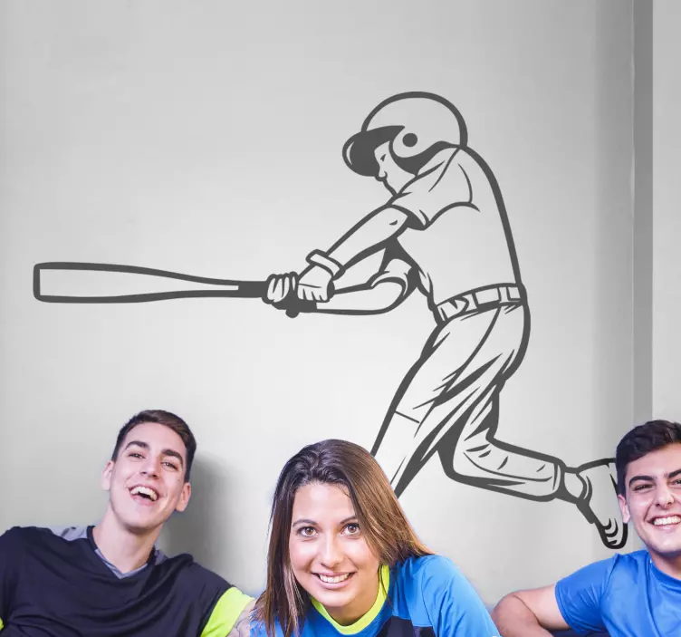 Autocolant de perete de jucător de baseball - TenStickers