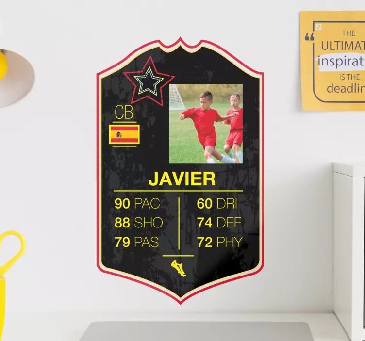 Autocolant de perete jucător de cărți stele - TenStickers