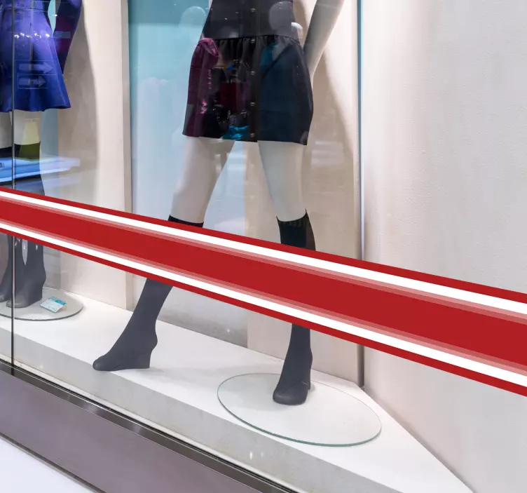 Autocolant linie de semnalizare ușă din sticlă - TenStickers