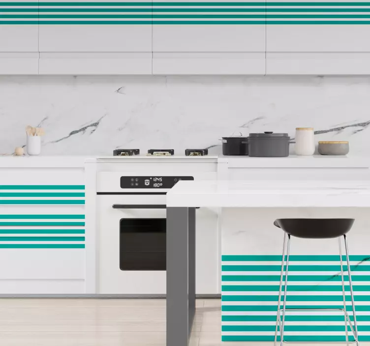 Autocolant cu linii orizontale - TenStickers