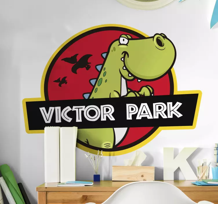 Logo jurassic park autocolant de perete personalizabil - TenStickers