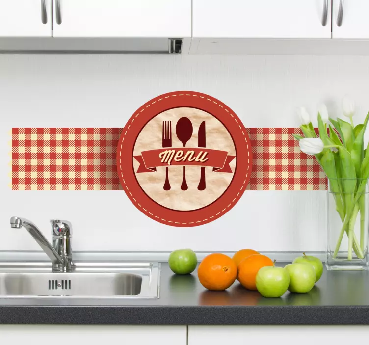 Logo meniu retro autocolant de bucătărie - TenStickers