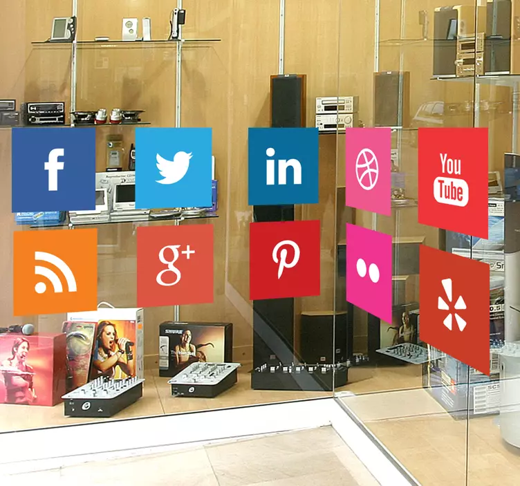 Logo-ul social media logo - TenStickers