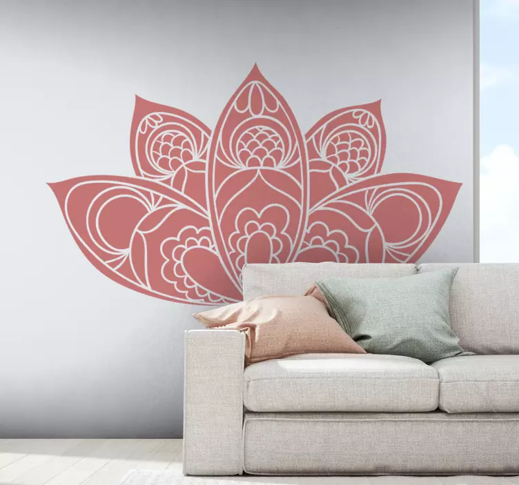 Lotus floare mandala floare de perete - TenStickers