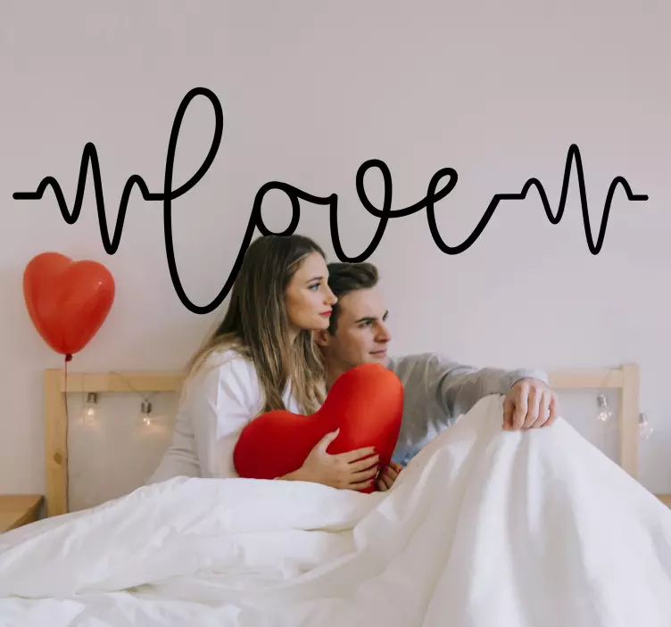 Love heart heart love sticker - TenStickers