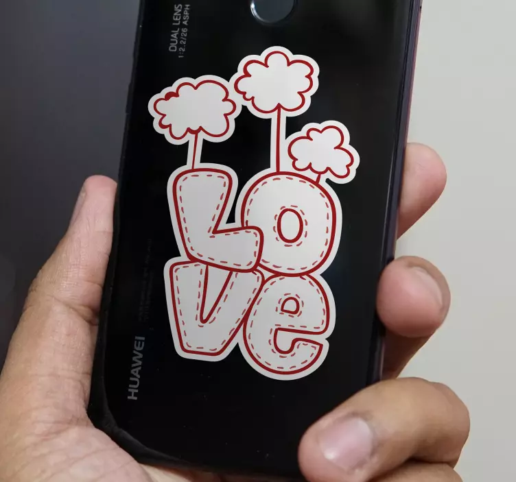 Love phone sticker decorativ - TenStickers