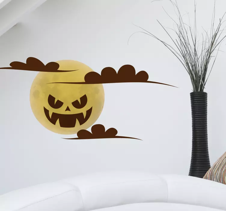 Lună plină autocolant de halloween - TenStickers