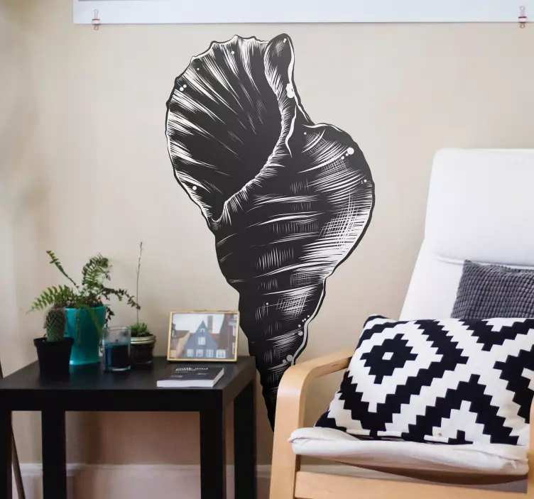 Desenați manual autocolante scoici vintage - TenStickers