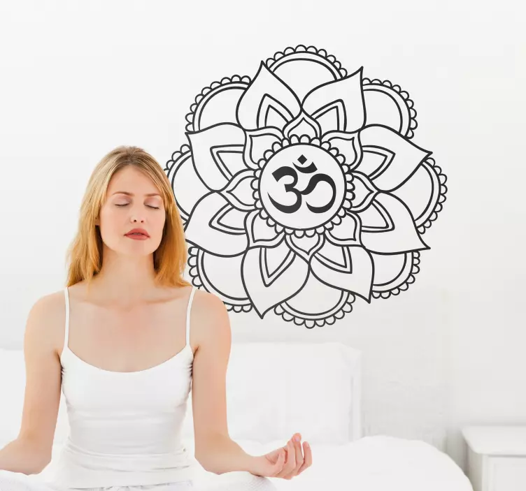 Mandala yoga shala sticker de perete - TenStickers