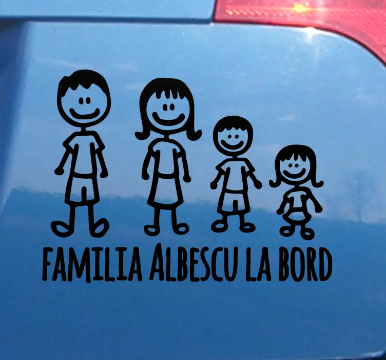 Autocolant de familie la bord bebeluș la bord - TenStickers