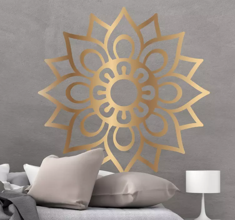 Autocolant de perete floral de memorie medieval mandala - TenStickers