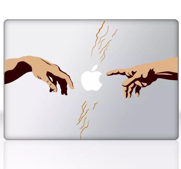Michelangelo divine hands ipad sticker - TenStickers
