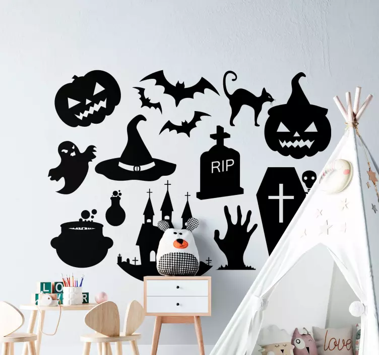 Mic simboluri autocolant de halloween - TenStickers